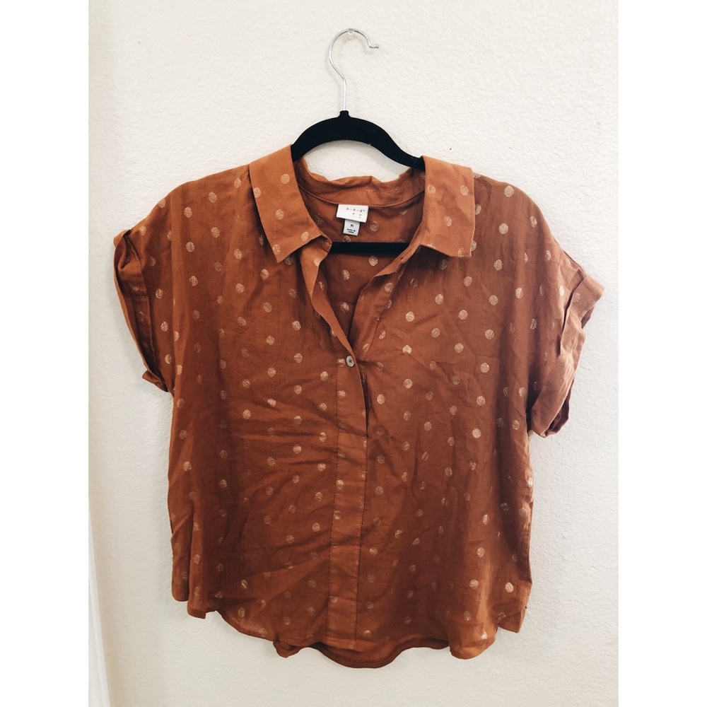 Gold Polka dot blouse